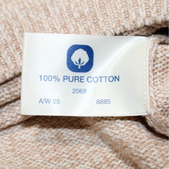 Vtg. Triona Design Women's XXL Knit Sweater Tan Embroiled LS 100% Cotton Ireland - Picture 10 of 12